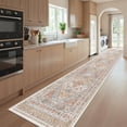 thumbnail image 4 of Roxstand 2'x8' Washable Runner Rug for Hallway Entrance Bedroom Entryway, Vintage Oriental Non Slip Stain Resistant Kitchen Rugs, Orange, 4 of 10