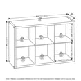 thumbnail image 2 of Furinno Cubicle Open Back Decorative Cube Storage Organizer, 6-Cube, Light Grey, 2 of 6
