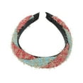 thumbnail image 5 of Unique Bargains 1 Pc Headband Gold Thread Cross Hair Accessories for Women Lake Blue Red, 5 of 5