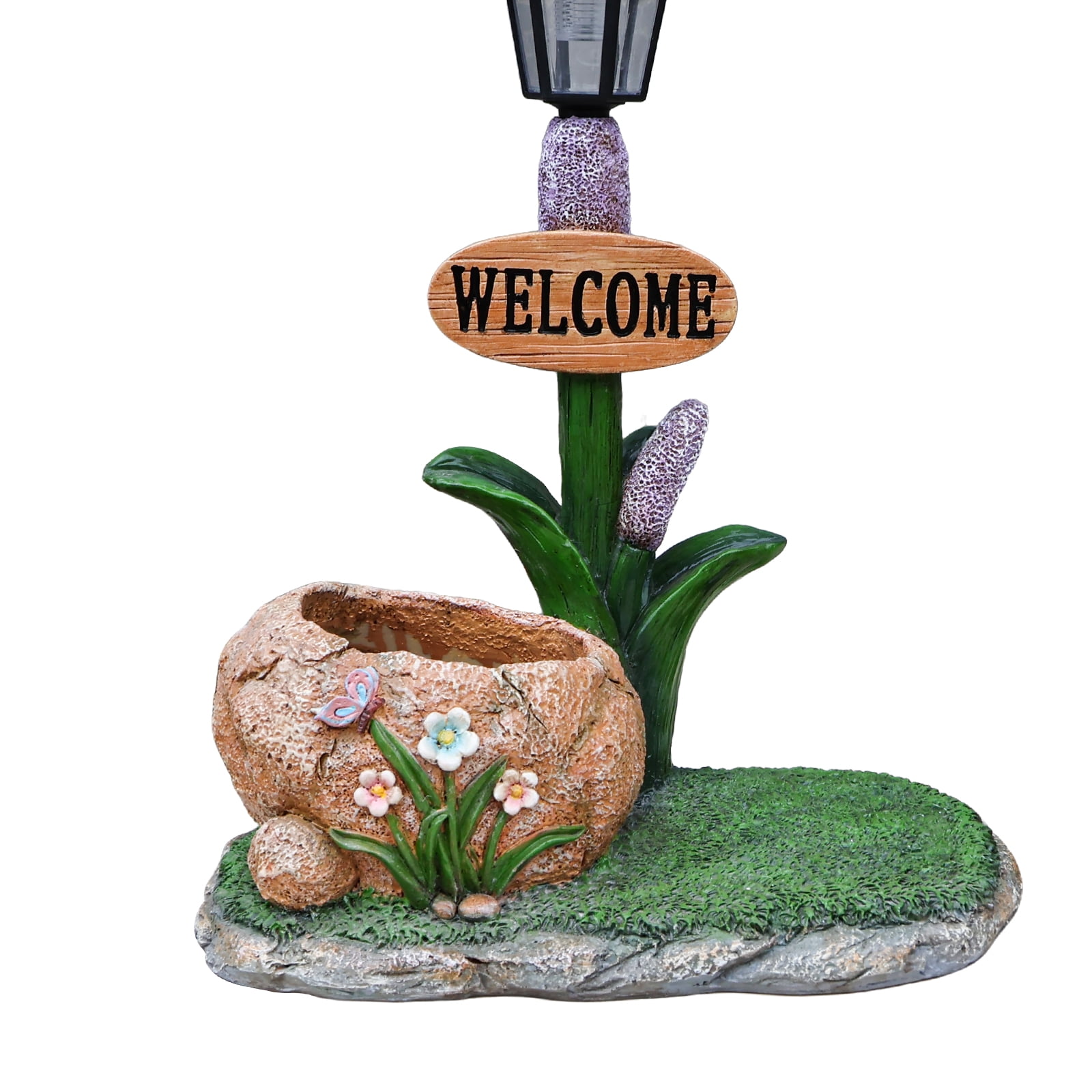 Corgi Dog Planter Garden Decor, Outdoor Statue with Built-In Planter, Weather-Resistant Resin for Yard, Patio, Lawn, Small Space, Brown
