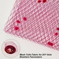 thumbnail image 3 of Polyester Birdcage Bridal Veil Netting with Chenille Dot Mesh Tulle Fabric for DIY Veils Blushers Fascinators Cerise 9-5/8~9-7/8 inch(245~250mm), 3 of 8