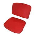 thumbnail image 3 of Funda de silla de oficina elástica Sunnimix diseño dividido rojo vino 1 juego, 3 of 8