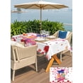 thumbnail image 5 of Outdoor Tablecloth with Umbrella Hole for Patio/Picnic/Party/Camping, Mother's Day Waterproof Table Cloth Rectangle Table Cover Washable, Watercolor Love You Mom Carnations Flowers (60"x 102"), 5 of 9