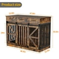 thumbnail image 5 of ModFurne 48' Dog Crate Furniture with Removable Divider & Storage Drawers, Wooden Double Dog Cage TV Stand with 2 Sliding Barn Doors, 5 of 5