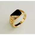 thumbnail image 1 of Bague en Acier Inoxydable pour Hommes, Taille Classique 7-12, Bonne Qualité, Bijoux Rhineston, Émail Noir/or, Doigt Mâle, Titane, 1 of 7