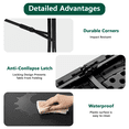 thumbnail image 5 of HOUSNIFLEX 5FT Folding Table, Heavy Duty Portable Table, Waterproof HDPE, Foldable for Picnic, Party, Camping, Dining, BBQ, Indoor & Outdoor, Black, 5 of 10