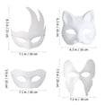 thumbnail image 2 of 12 Máscaras Blancas en Blanco para Disfraces, Ideales para Decorar Fiestas, Para Hombres y Mujeres, 2 of 7