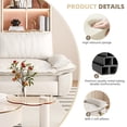 thumbnail image 6 of LLappuil 73" Pull Out Sofa Bed Queen Size, Velvet Loveseat Sofa Couch Convertible Sofa Bed for Living Room Beige, 6 of 9