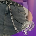 thumbnail image 3 of Qarigey Cadena de cinturón de cintura de aleación, reemplazo de moda, Color sólido, hombres, mujeres, fotografía, cadenas de actuación, accesorios Accesorios de disfraces Corto Plata 37cm Qarigey AP014011-03, 3 of 6