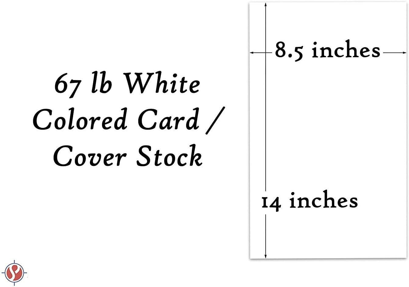 Color Cardstock Paper 67 Vellum Bristol, Sizes: 8.5 x 11 | 11 x 17 | 8.5 x 14 |1 Ream of 250 Sheets per Pack. (8.5 x 14, White)