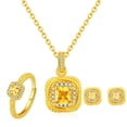 thumbnail image 2 of Wentin Reduced Jewelry Sets Jewelry Set For Women Bridal Bridesmaid Teardrop Cubic Zirconia Necklace Open Ring Earrings Bracelet Sets, 2 of 8