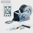thumbnail image 7 of OPENROAD 600lbs Hand Winch Boat Winch, Hand Crank Winch with 6m (20ft) Strap Manual Winches, Two-Way Adjustable Boat Trailer Winch, Corrosion Resistant Towing Winches (600lbs), 7 of 7
