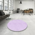 thumbnail image 4 of Ahgly Company Machine Washable Indoor Round Transitional Bright Lilac Purple Area Rugs, 3' Round, 4 of 7