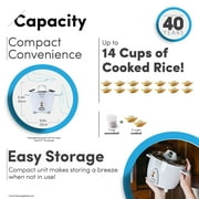 AROMA® 14-Cup (Cooked) / 3Qt. Select Stainless® Rice & Grain Cooker, White, New, ARC-757-1SG