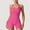 Pink, variant on Women's Strappy Activewear Romper with Fitted Bodice and Stretch Fabric for Flexible Movement - X Large, Black