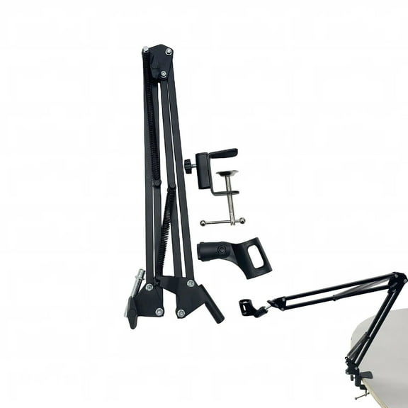 Recording Microphone Holder Suspension Boom Scissor Arm Mounting Bracket Adjustable Folding Arm