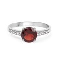 thumbnail image 3 of 1.66 Carat Genuine Garnet & White Topaz .925 Sterling Silver Ring QJ Model, 3 of 3