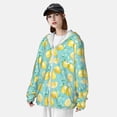 thumbnail image 5 of Gaeub Yellow Lemon Men's and Women's UPF 50+ Long-Sleeved Sun Protection Clothing, Fishing Shirt Long Sleeve Zip - 3X-Large, 5 of 9