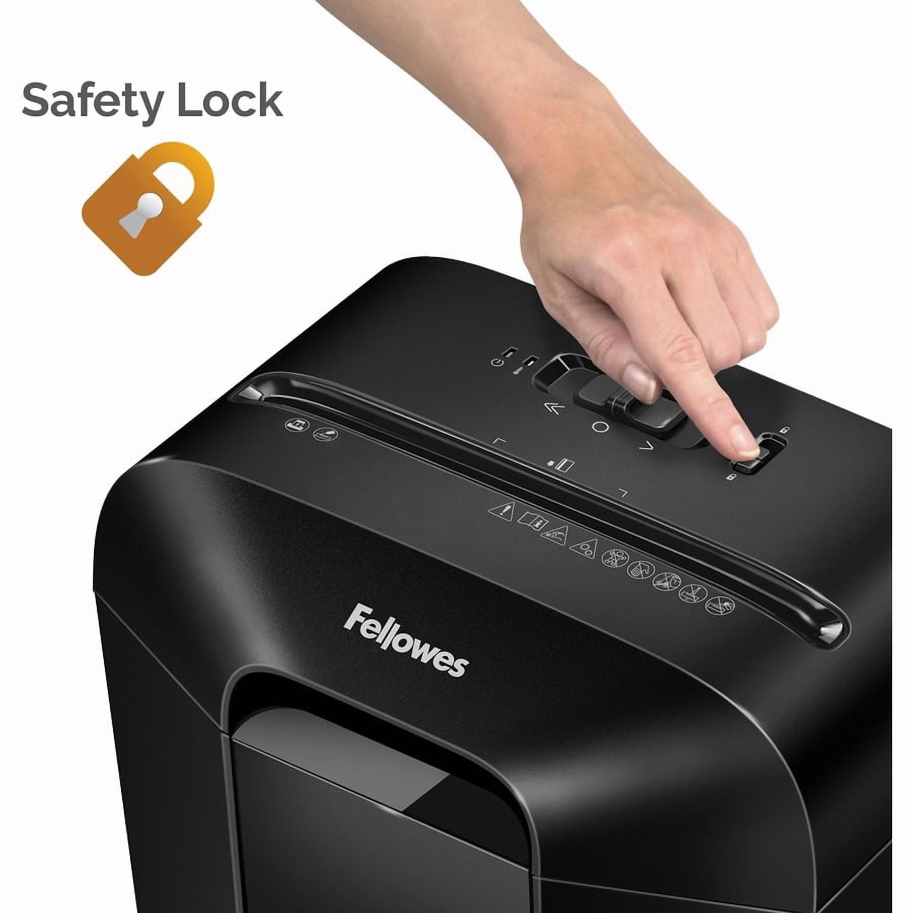 Fellowes Powershred Cross Cut Non-continuous Shredder, Black, 1 Pack