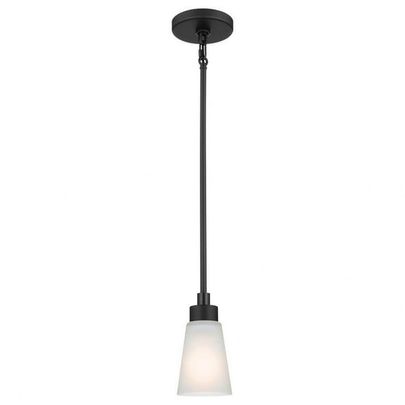 52444BK Kichler Lighting Erma - 1 Light Mini Pendant In Updated Traditional Style-7.5 Inches Tall-Black Finish    -Traditional Installation