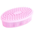 thumbnail image 1 of Silicone Shower Brush Multifunctional Massage Brush Baby Tactile Training Tool for HomePink, 1 of 14