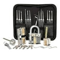 thumbnail image 1 of Lock Picking Kit, 25-piece Lock Picking Kit, Practice Tools With 3 Clear Locks, 1 of 3