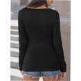 thumbnail image 5 of Womens Long Sleeve Shirts Casual Fall Fashion Clothes Tops Basic Ribbed Knit T Shirts, 5 of 6