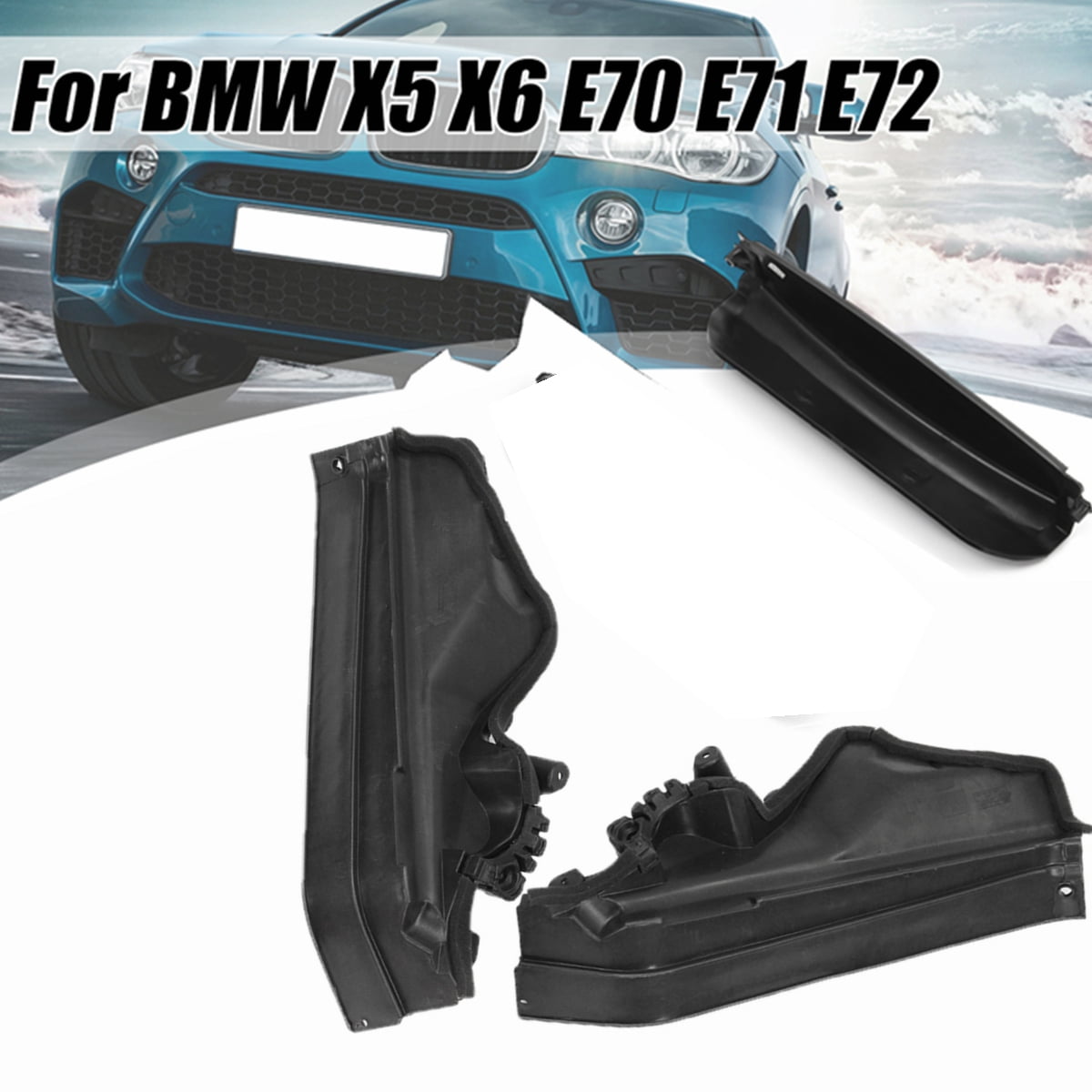 3Pcs Set Engine Upper Compartment Partition Panel Fit BMW X5 X6 E70 E70N E71 New