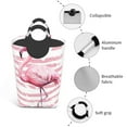 thumbnail image 4 of Kll Flamingo Laundry Hamper,Large Canvas Fabric Lightweight Storage Basket Toy Organizer Dirty Clothes Collapsible Waterproof For College Dorms,Children Bedroom,Bathroom, 4 of 6