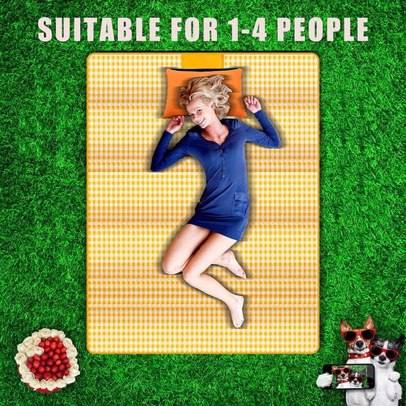 Portable Outdoor Picnic Blankets Lightweight Camping Blankets,Waterproof Beach Blanket for Camping Park Hiking,57"x31.5"