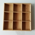 thumbnail image 4 of Natural Bamboo Wood Storage Box Square Candy Essential Oil Bottle Storage Organizer Tea Bag Storage Container with Nine Compartments for Storing Tea Bag Candy, 4 of 7