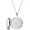 Silver, variant on Stainless Steel Round Shaped Locket Style Statement Party Wedding Pendant Necklace