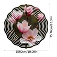 thumbnail image 5 of 3D Metal Hanging Wind Spinners - Artistic Concentric Circle Design for Yard & Garden - Vibrant Outdoor Decor with Pink Flower Motif, 5 of 6