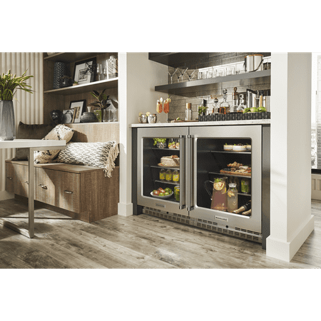 KitchenAid - 5.2 Cu. Ft. Built-In Mini Fridge - Stainless Steel
