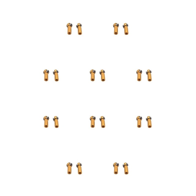 Vogacara 2 piezas de accesorios de unión de componente de extremo de barra de acoplamiento RC Car soporte de cabeza de bola de hilo inverso positivo Dorado 10piezas Vogacara CBP327463