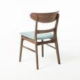 thumbnail image 5 of Noble House Jaxson Mid-Century Fabric Dining Chairs, Set of 4, Mint, Walnut, 5 of 9