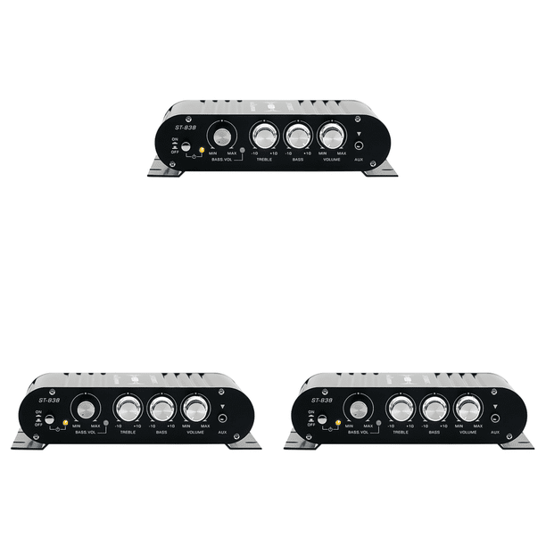 ST-838 HiFi amplificador potencia 2 1 canales subwoofer 80W * para el del coche ()