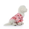 thumbnail image 4 of CSChome Dog Shirt Dog Shirt Lapel Collar Soft Comfortable Button Closure Cherry Pattern Summer Pullover Daily Wear, 4 of 7