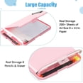 thumbnail image 3 of Clipboard with Storage with Pen Holder, Folder Nursing Clip Board 8.5 x 11 Foilo-Side Opening, High Capacity, Light Weight for Teachers, Classroom. Size 14 x 9.6 x 1.2 in(Pink), 3 of 3