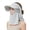 Gray, variant on Womens Wide Brim Sun Hat with Detachable Face Cover & Neck Flap Ponytail Outdoor UV Protection Visor Hat for Garden Fishing Hiking