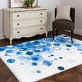 thumbnail image 3 of Area Rug for Living Room, Blue Gradient Non-Slip Indoor Large Carpet for Bedroom/Dining Room, Abstract Polka Dots Vintage Modern Art Washable Low-Profile Rectangle Floor Mat Runner Rugs - 2.7 x 5 Ft, 3 of 8