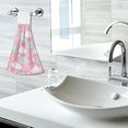 thumbnail image 7 of SKYSONIC 2 Pcs Hanging Hand Towels, Soft Absorbent Pink Cloud Polka Dots Towel for Kitchen Bathroom, 12"x17", 7 of 7