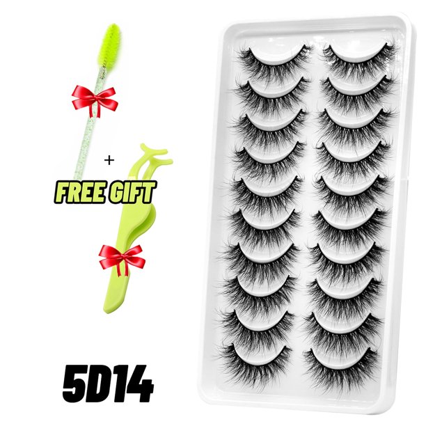 GROINNEYA Pestañas 3D Mink Lashes Fluffy Soft Wispy Natural Cross Extensión de pestañas Pestañas reutilizables Mink Pestañas postizas Maquillaje Dengxun unisex
