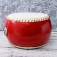 thumbnail image 2 of Chinese Ancient Drum Musical Percussion Instruments leather Waist Drum Children Toy with Sticks Straps, 2 of 9