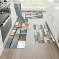 thumbnail image 4 of YIMEIS Christmas Wood Planks Fall Kitchen Mats Set of 3,Xmas Winter Seasonal Farmhouse Home Seasonal Decorations Rugs for Floor - 16''*24'' and 20''*30'' and 17''*47'' in, 4 of 10