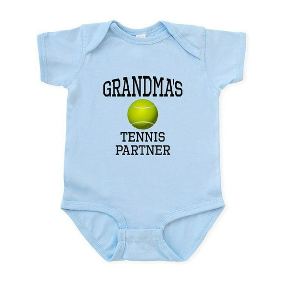 CafePress - Grandmas Tennis Partner Body Suit - Baby Light Bodysuit, Size Newborn - 24 Months