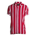thumbnail image 4 of No Boundaries Men's Short Sleeve Striped Resort Shirt, 4 of 4