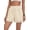 Beige, variant on Summer Beach Shorts Women Elastic Waist Drawstring Boho Shorts Casual Loose Cover Up Shorts Rushed Vacation Shorts L Black