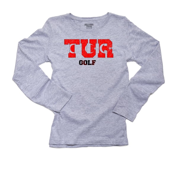 Turkey Golf - Olympic Games - Rio - Flag Women's Long Sleeve Grey T-Shirt