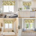 thumbnail image 3 of Curtain Valance for Windows, Country Orange Lemon Leaf Kitchen Valances Rod Pocket Short Curtains, Farmhouse Fruit Botanical Window Valance for Bedroom Bathroom Living room 42x18in, 3 of 9